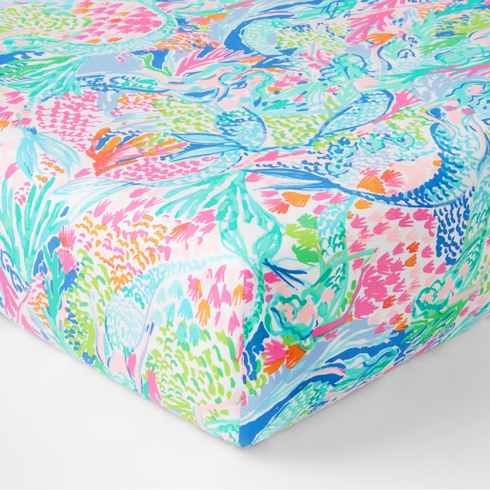 Lilly Pulitzer Mermaid Cove Fitted Crib Sheet